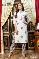 WOMEN PRINTED KURTA WITH PENT