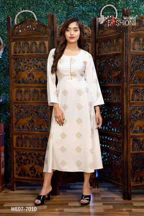 WHITE COLOUR LONG KURTI