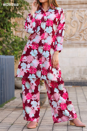 stylish flower printed co-ords set